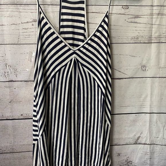 Soft joie navy razor back stripped tank small - Picture 7 of 7